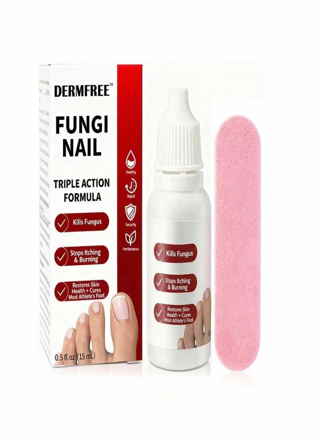 DERMFREE Fungi Nail Toenail Treatment Extra Strength,Toenail Renewal Serum, Nail Conditioning Solution for Thick&Discolored Nails, Quick-Dry Dropper, Safely & Gently for Healthier Nails, - Image 1
